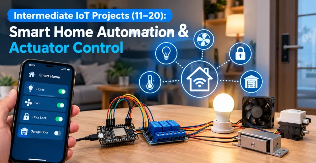 30 Best IoT-Based Projects (With Code, Circuit Diagrams & Cloud Dashboards) 4 Smart Home Automation & Actuator Control