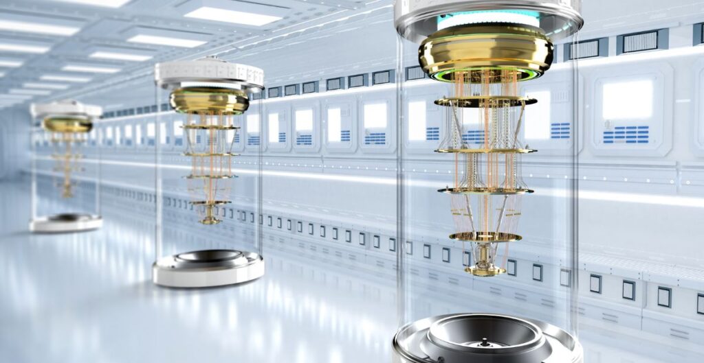 Illustration showing reversible logic gates in quantum computing