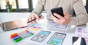 Startup founder planning branding and automation systems for scalable growth