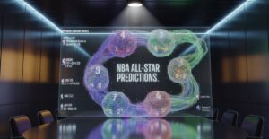 NBA All-Star predictions machine learning model analyzing player stats on laptop screen