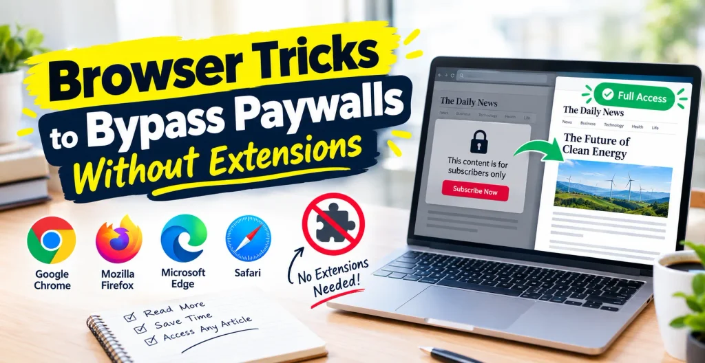 Browser Tricks to Bypass Paywalls Without Extensions