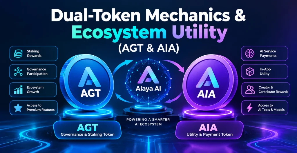 Dual Token Ecosystem Utility Infographic
