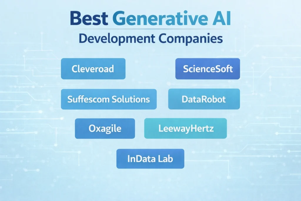Top Generative AI Development Firms to Work With in 2026