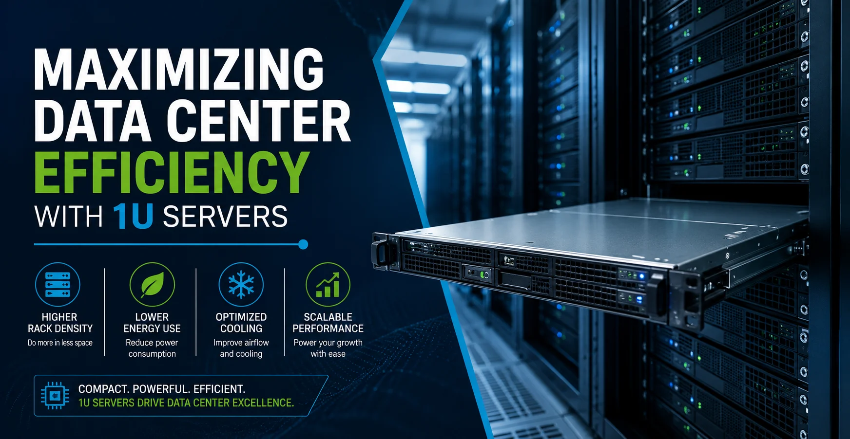 Maximizing Data Center Efficiency with 1U Servers